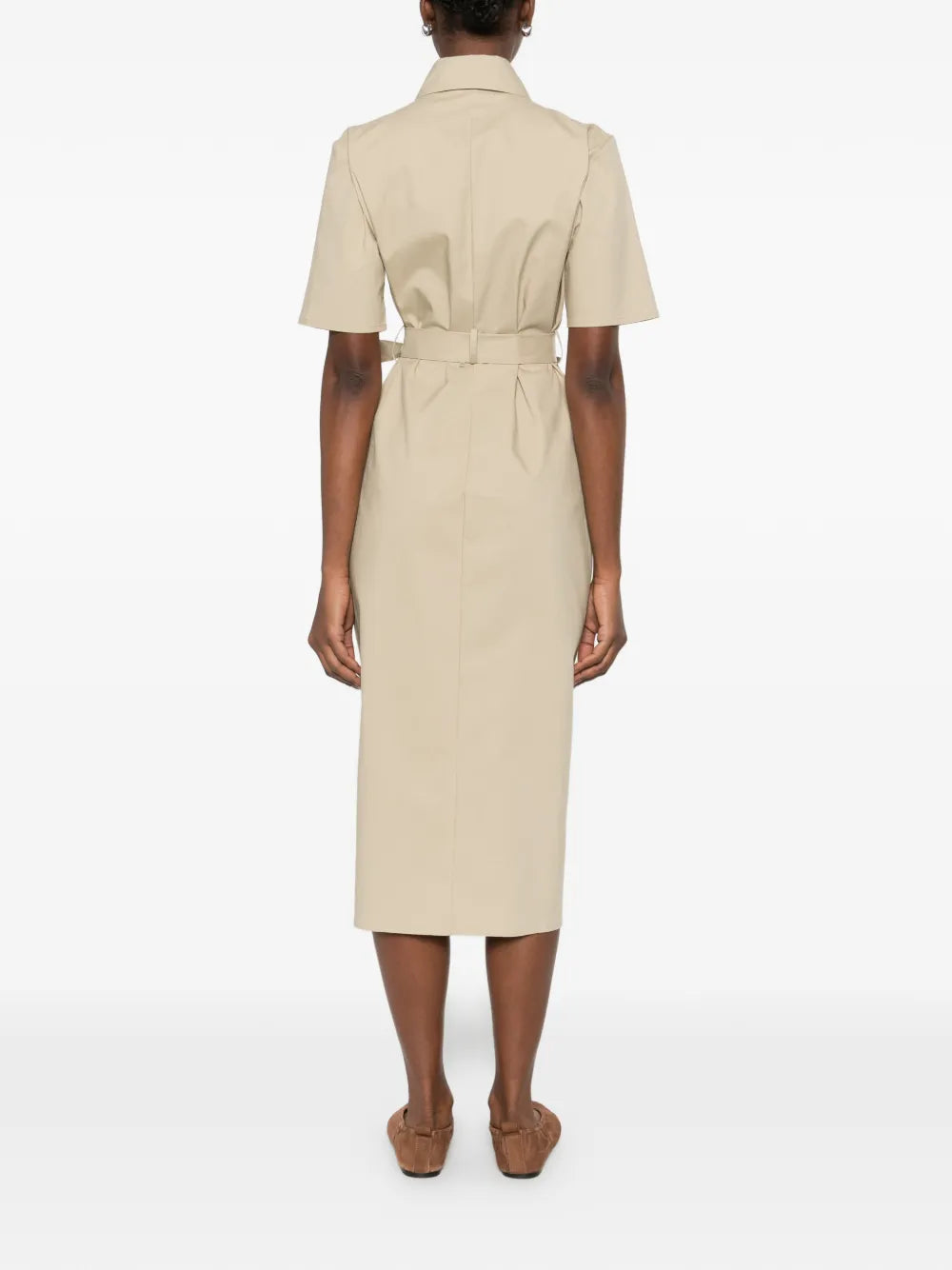 Patrizia Pepe Belted Shirt Midi Dress