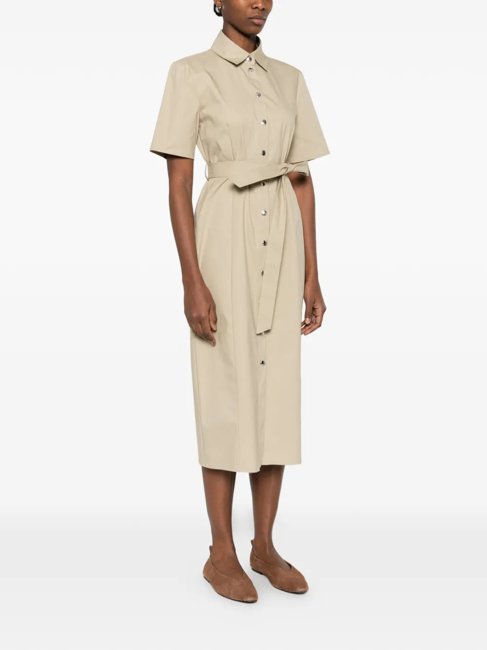 Patrizia Pepe Belted Shirt Midi Dress