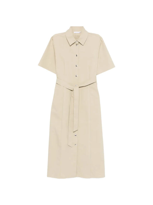 Patrizia Pepe Belted Shirt Midi Dress