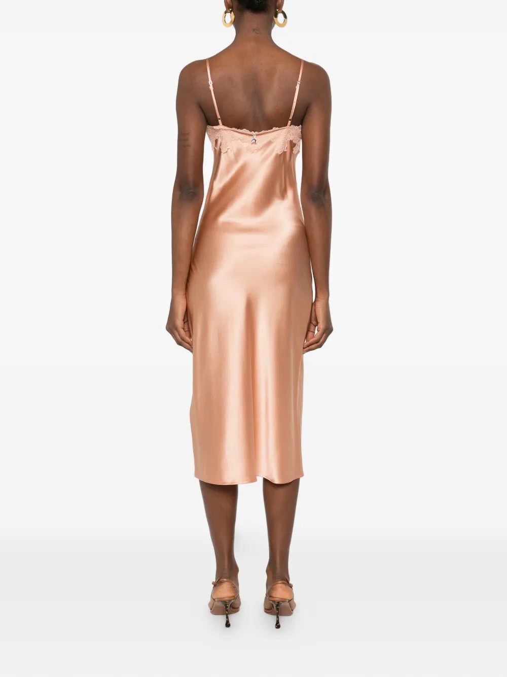 Patrizia Pepe Lace Satin Midi Dress