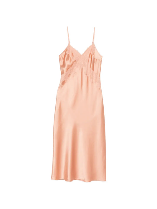 Patrizia Pepe Lace Satin Midi Dress