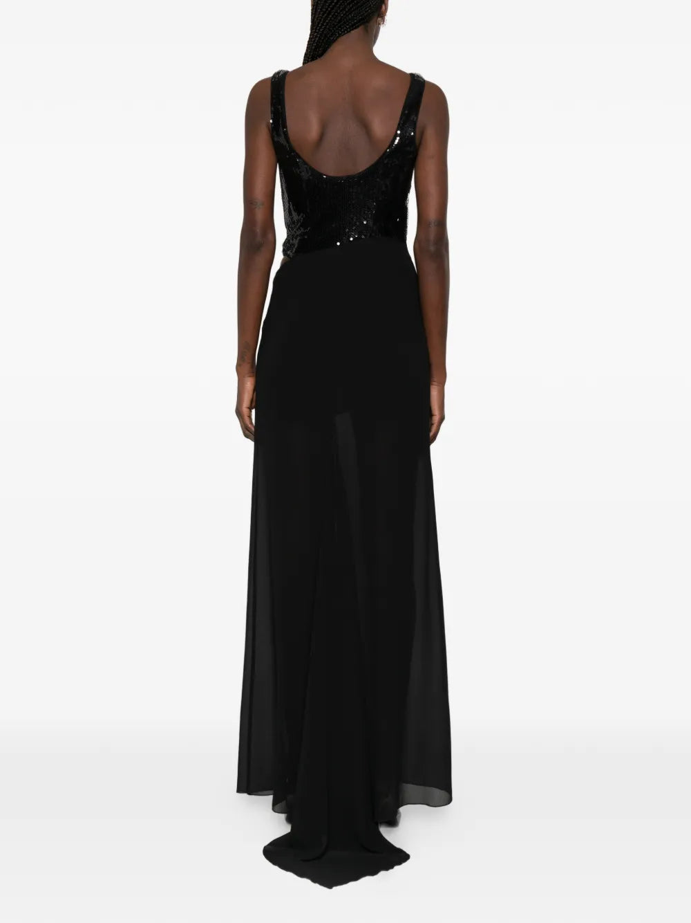 Patrizia Pepe Sequin Bustier Maxi Dress