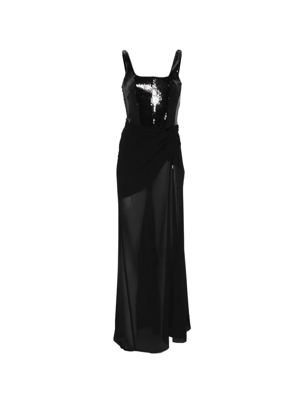 Patrizia Pepe Sequin Bustier Maxi Dress