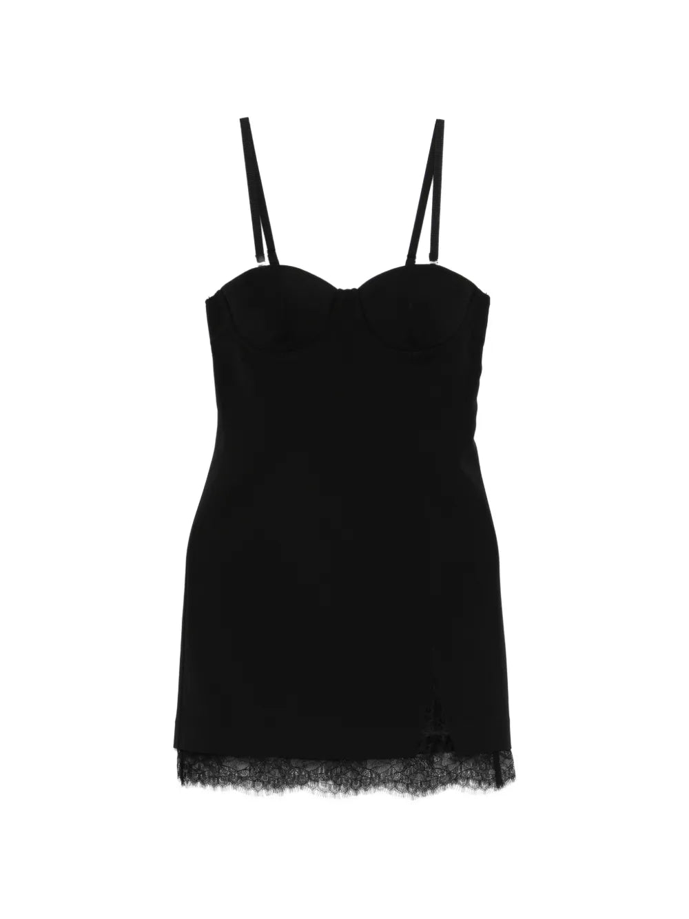 Patrizia Pepe Lace Trim Sheath Mini Dress