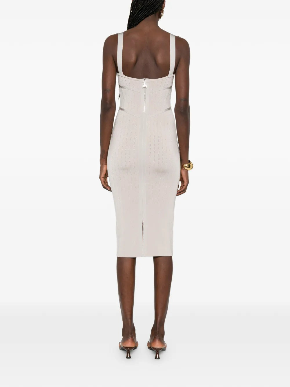 Patrizia Pepe Fitted Jacquard Knit Midi Dress