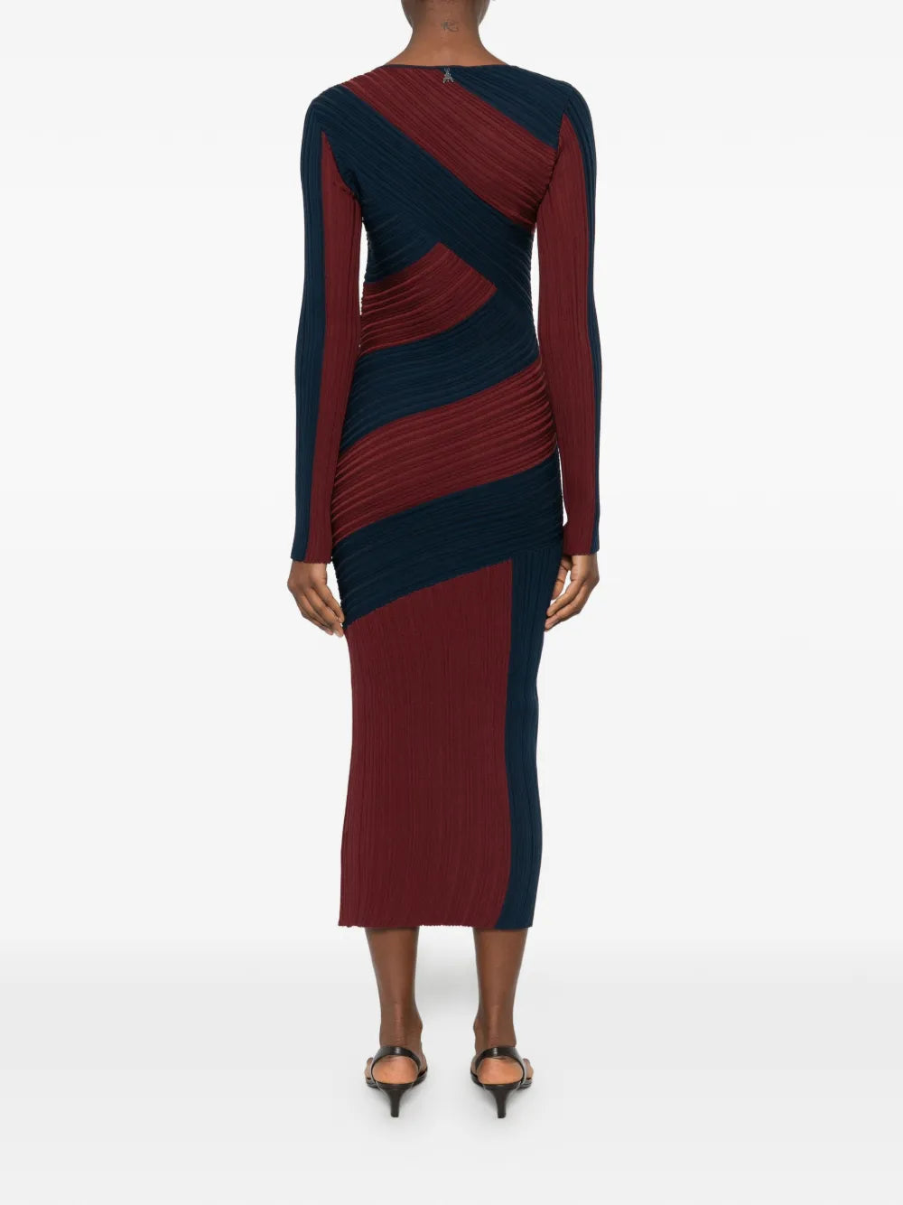 Patrizia Pepe Sculptural Knitted Midi Dress