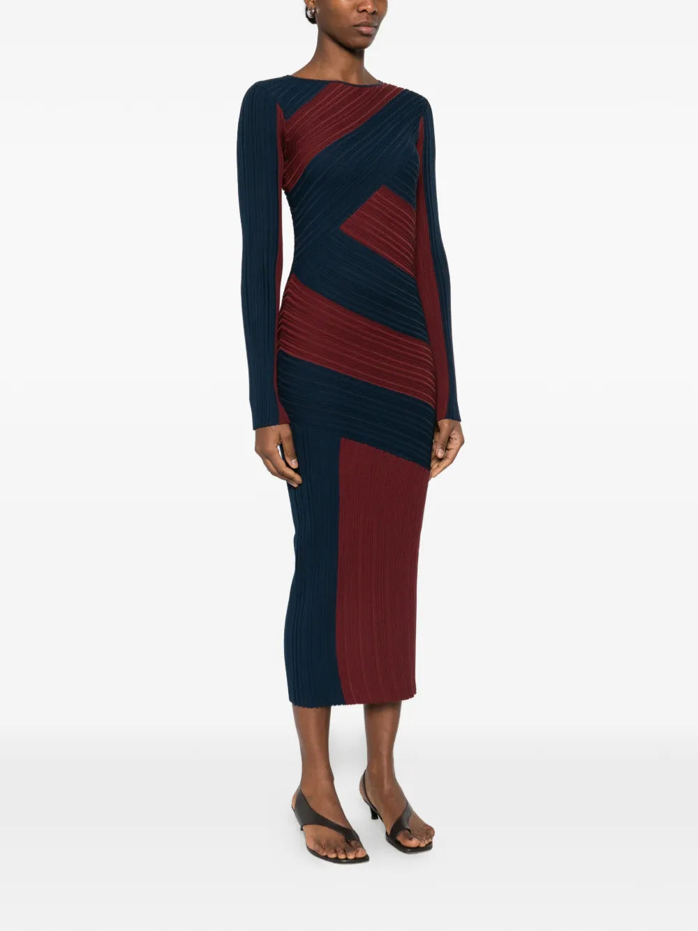 Patrizia Pepe Sculptural Knitted Midi Dress