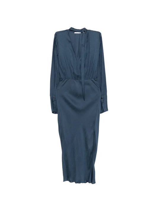 Patrizia Pepe Draping Fluid Midi Dress