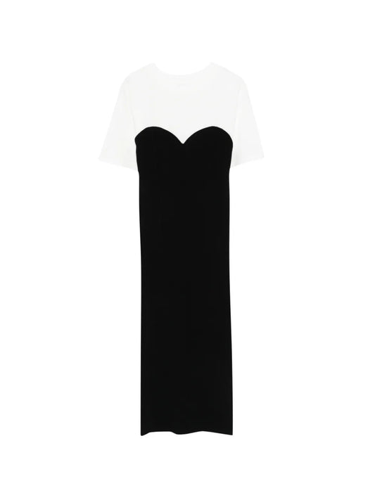 Patrizia Pepe Fitted Ribbed Midi Dress
