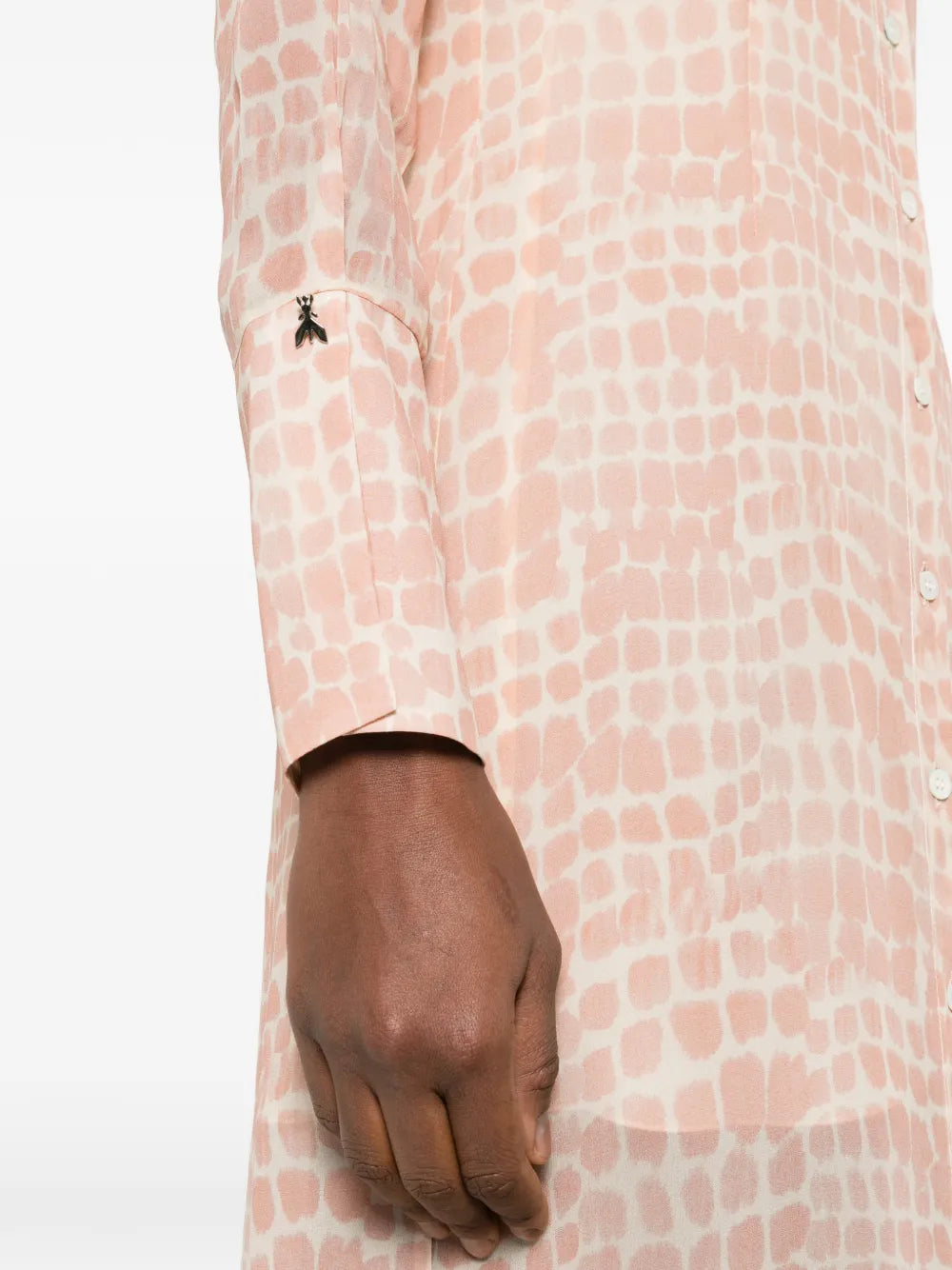 Patrizia Pepe Croco Print Midi Shirt Dress