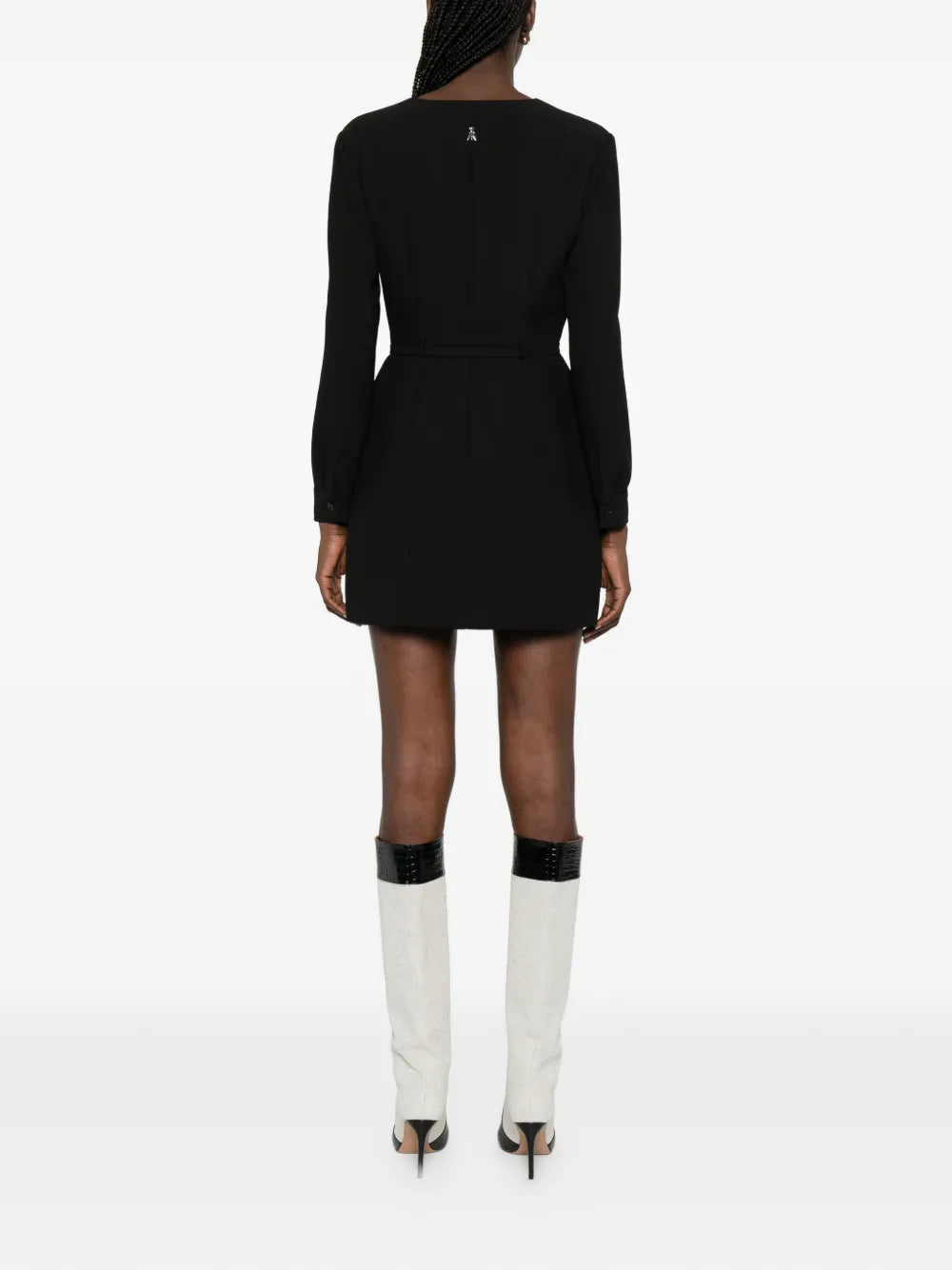 Patrizia Pepe V Neck Belted Mini Dress