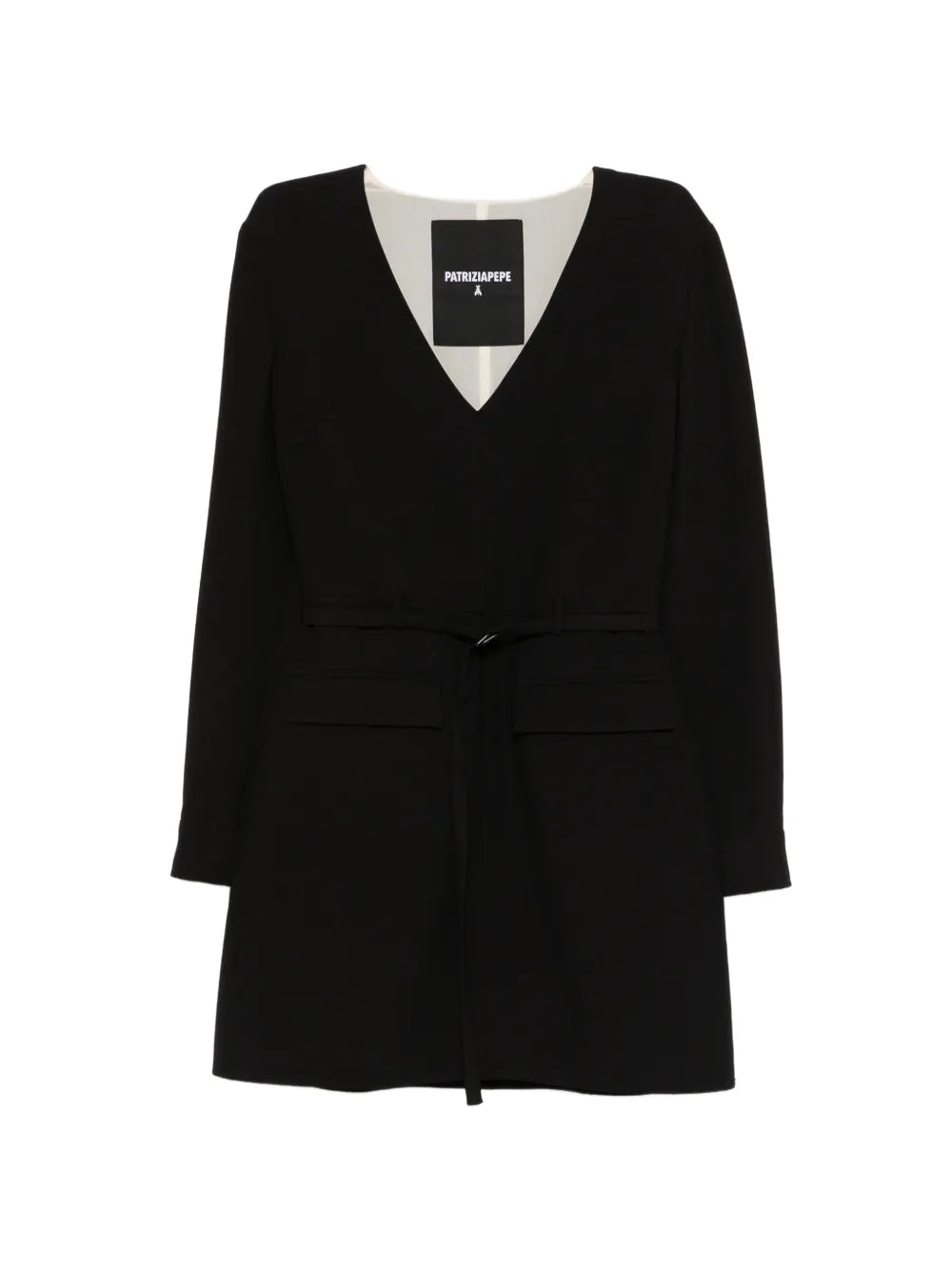 Patrizia Pepe V Neck Belted Mini Dress