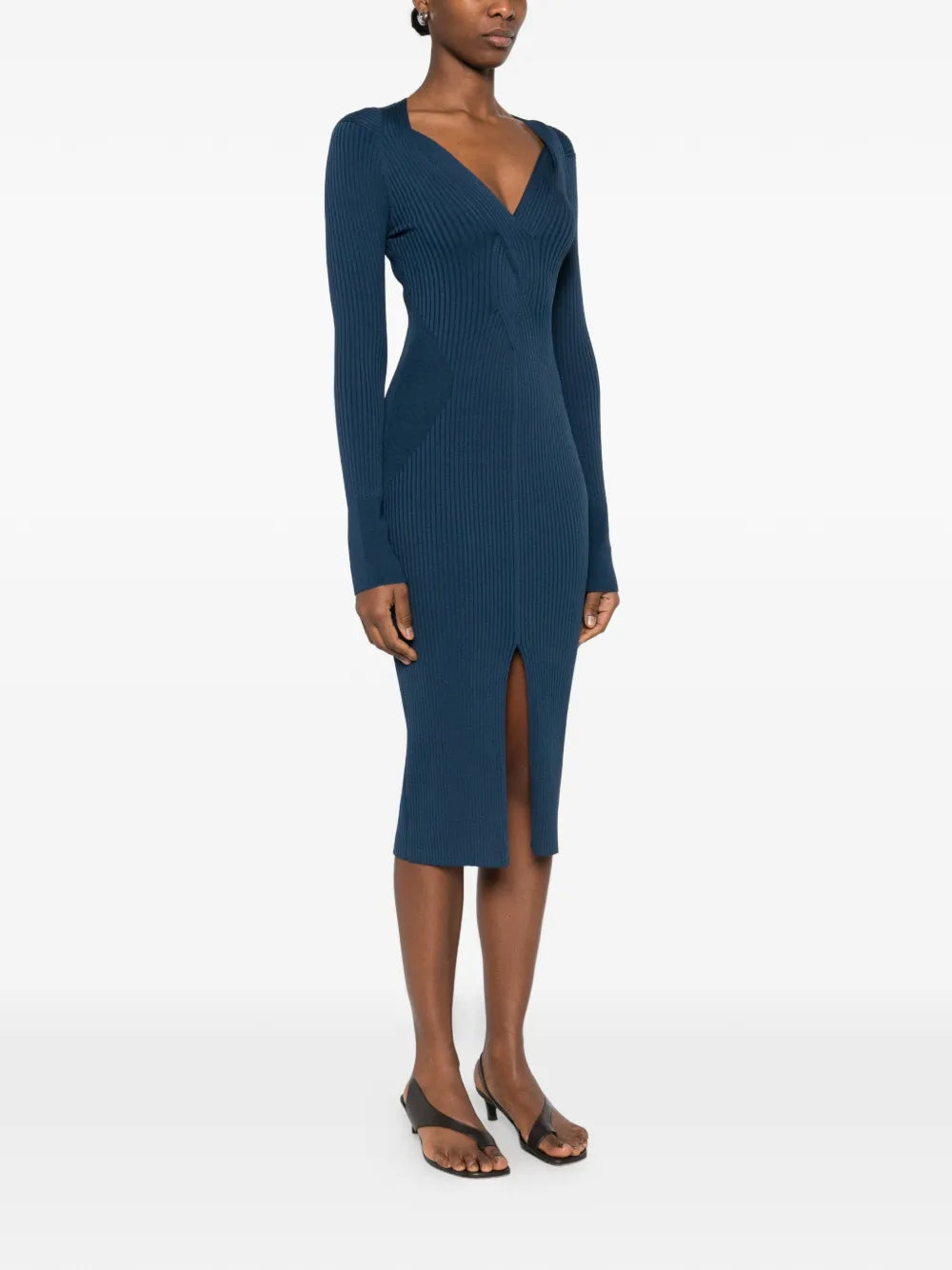 Patrizia Pepe Crossover Knit Midi Dress