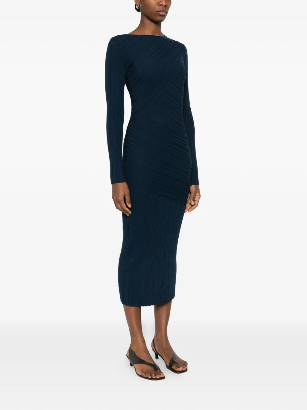 Patrizia Pepe Sculptural Knit Midi Dress