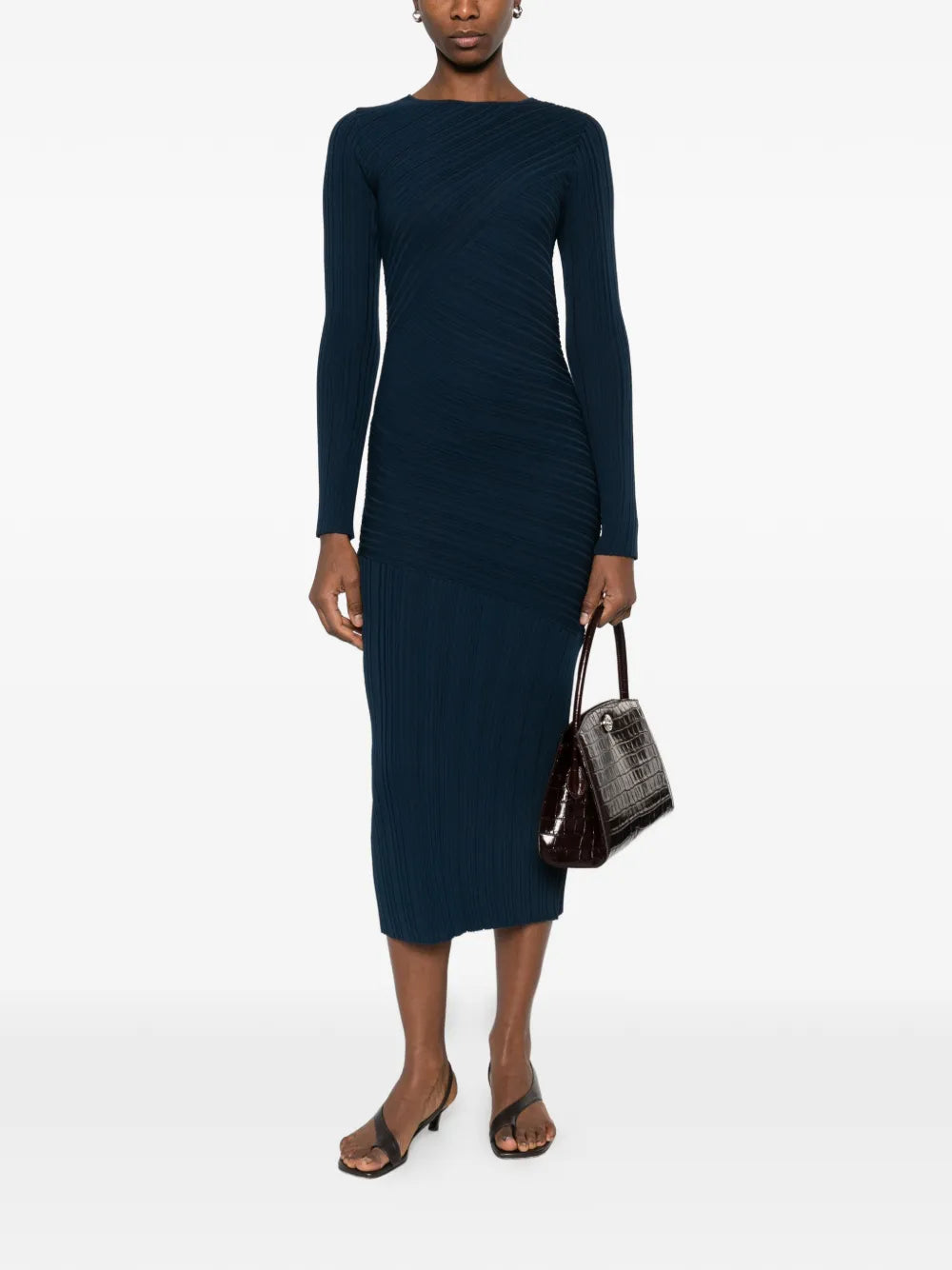Patrizia Pepe Sculptural Knit Midi Dress