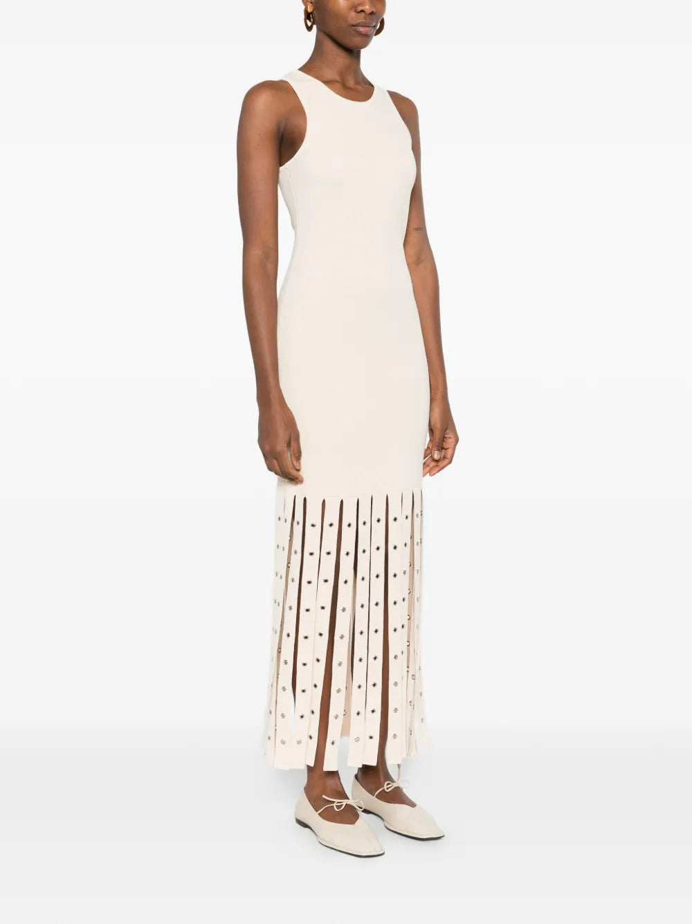 Patrizia Pepe Fringes Knit Midi Dress