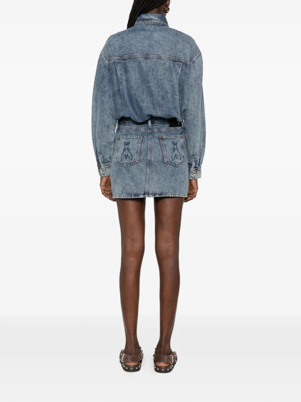 Patrizia Pepe Button Denim Shirt Dress