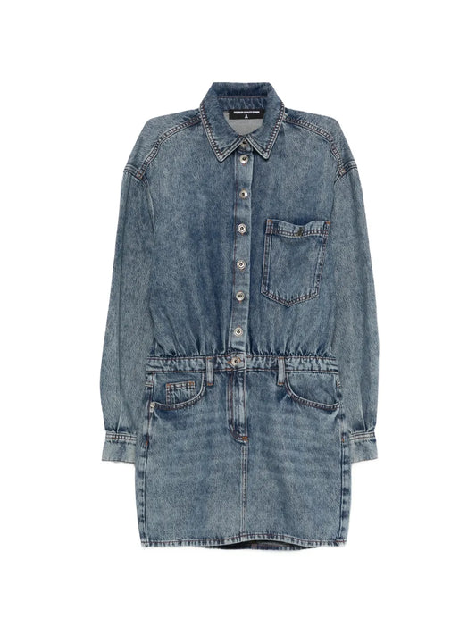 Patrizia Pepe Button Denim Shirt Dress