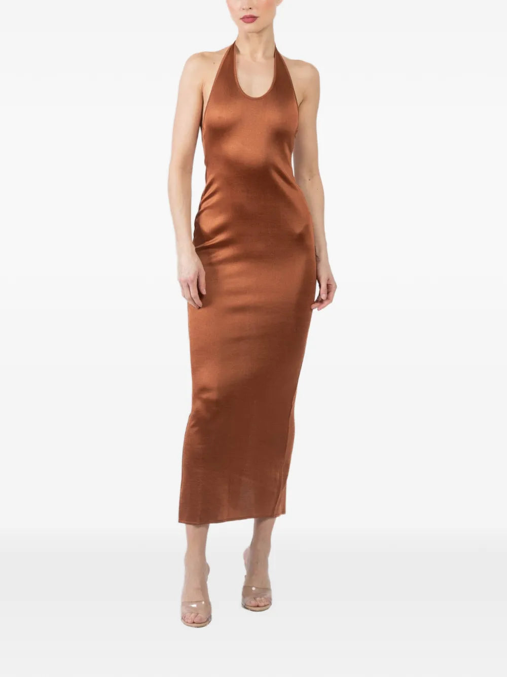 La Galpa Aziza Halterneck Maxi Dress