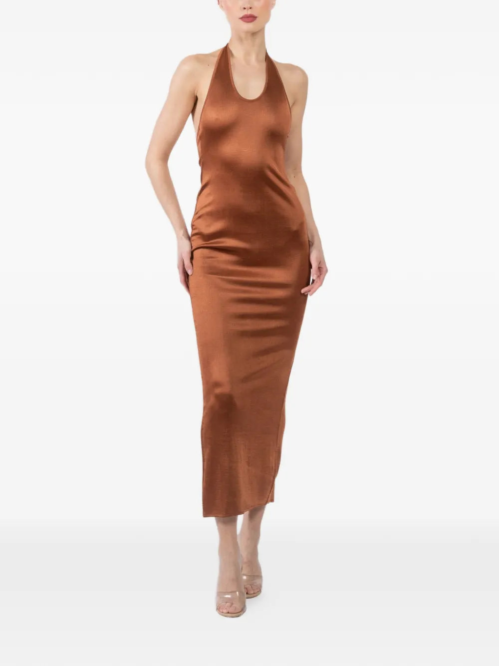 La Galpa Aziza Halterneck Maxi Dress