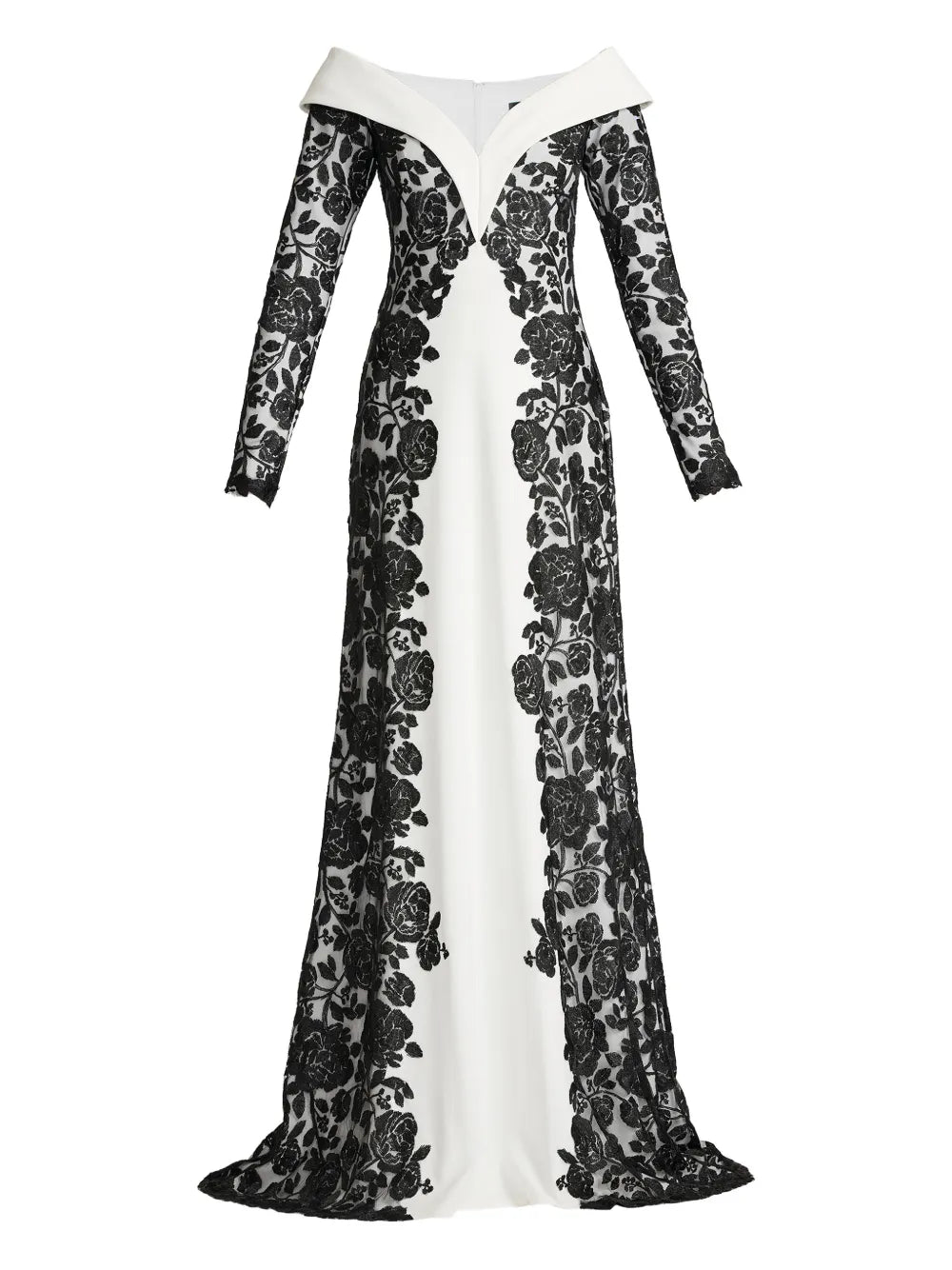 Tadashi Shoji Floral Lace Long Sleeve Maxi Dress