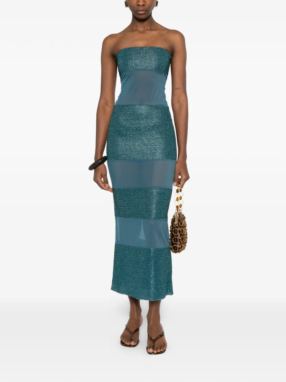 Oseree Glitter Panel Dress