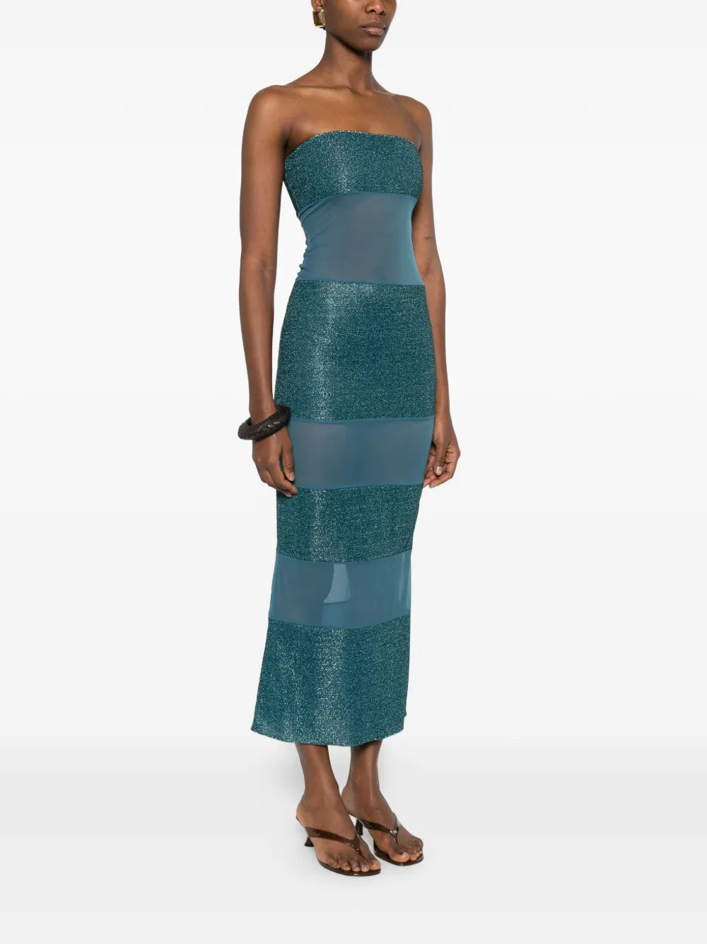 Oseree Glitter Panel Dress