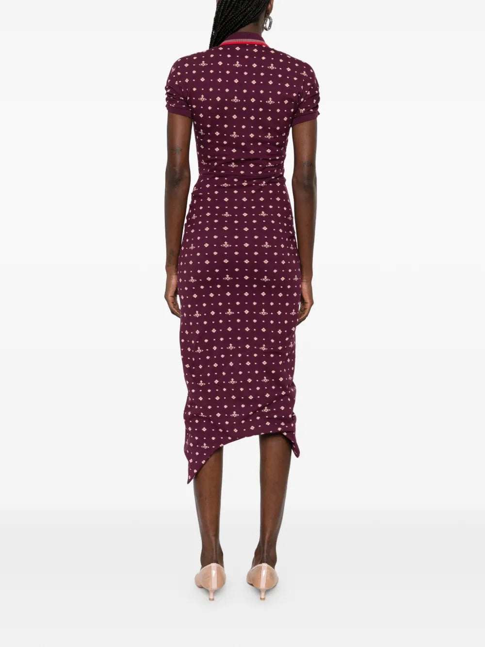 Vivienne Westwood Patterned Ruched Midi Dress