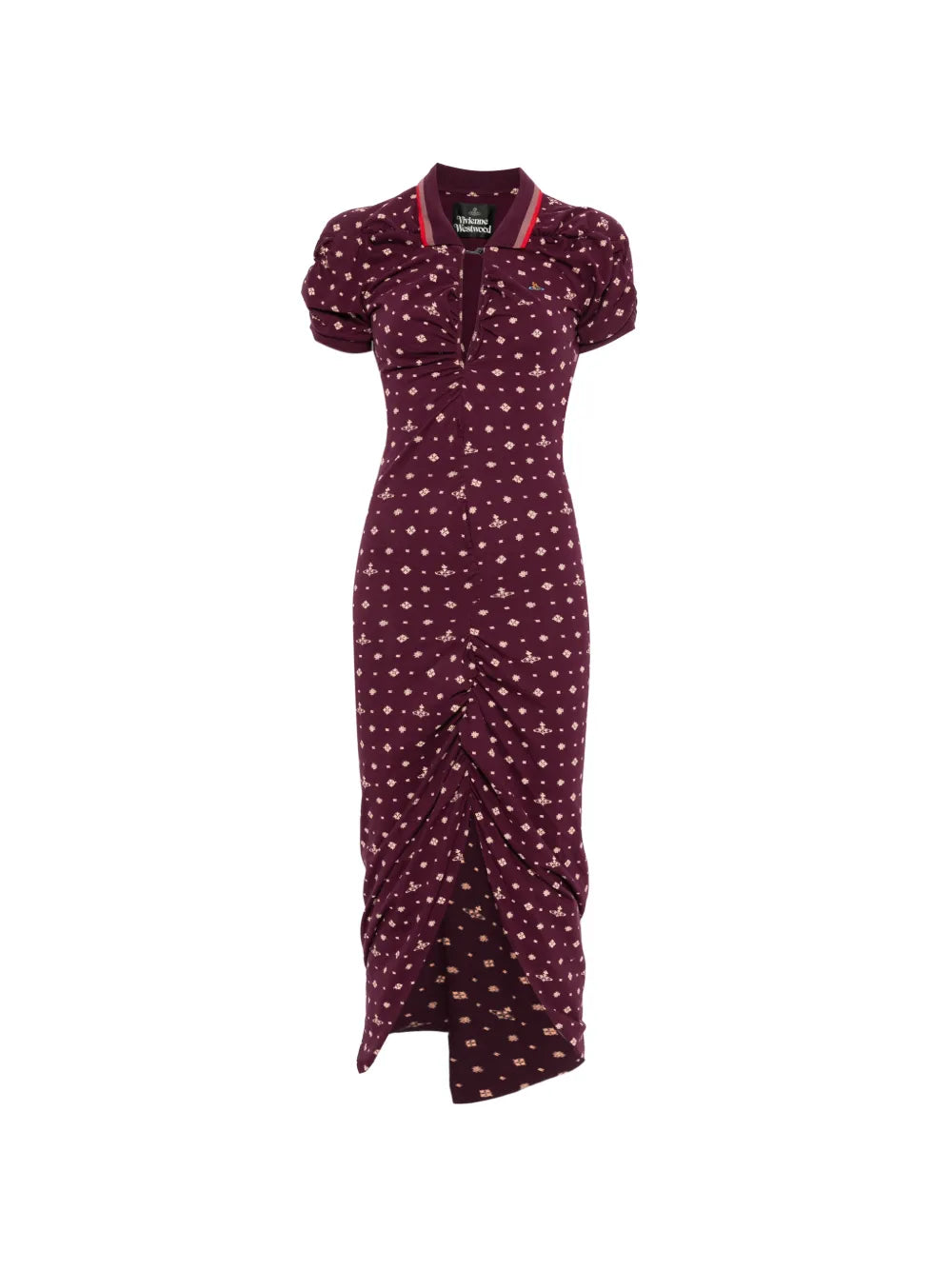 Vivienne Westwood Patterned Ruched Midi Dress