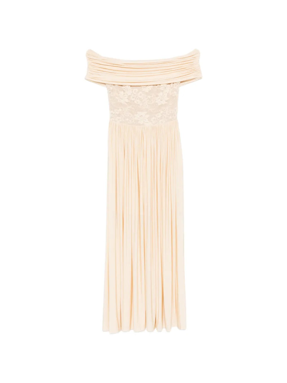 Zimmermann Lace Detail Pleated Maxi Dress