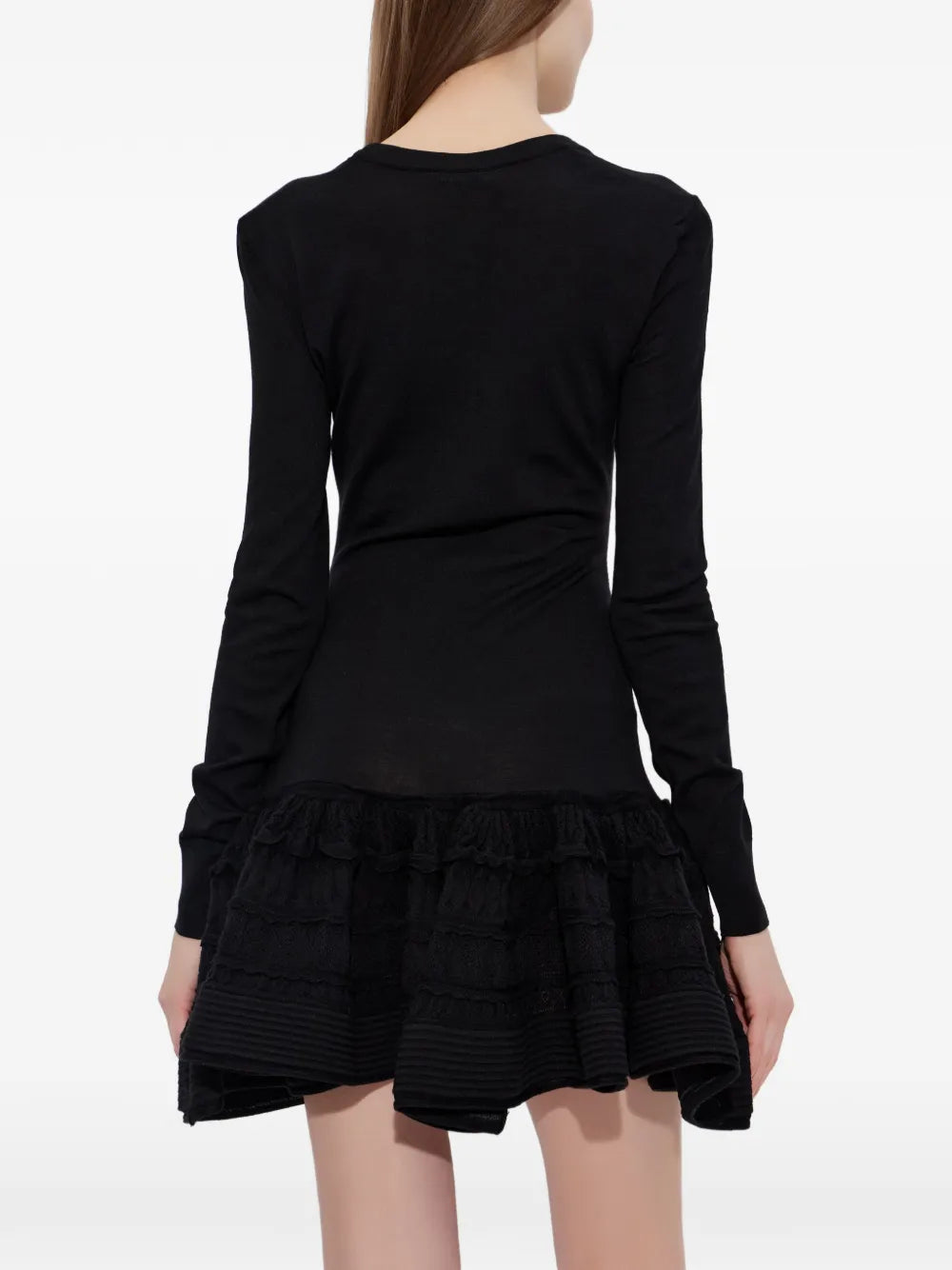 Alaia Crinoline Long Sleeve Mini Dress
