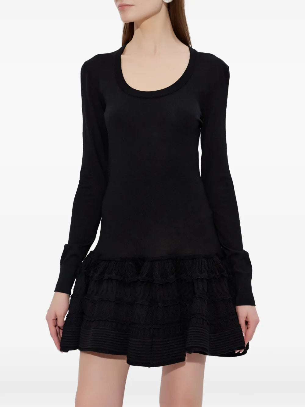 Alaia Crinoline Long Sleeve Mini Dress