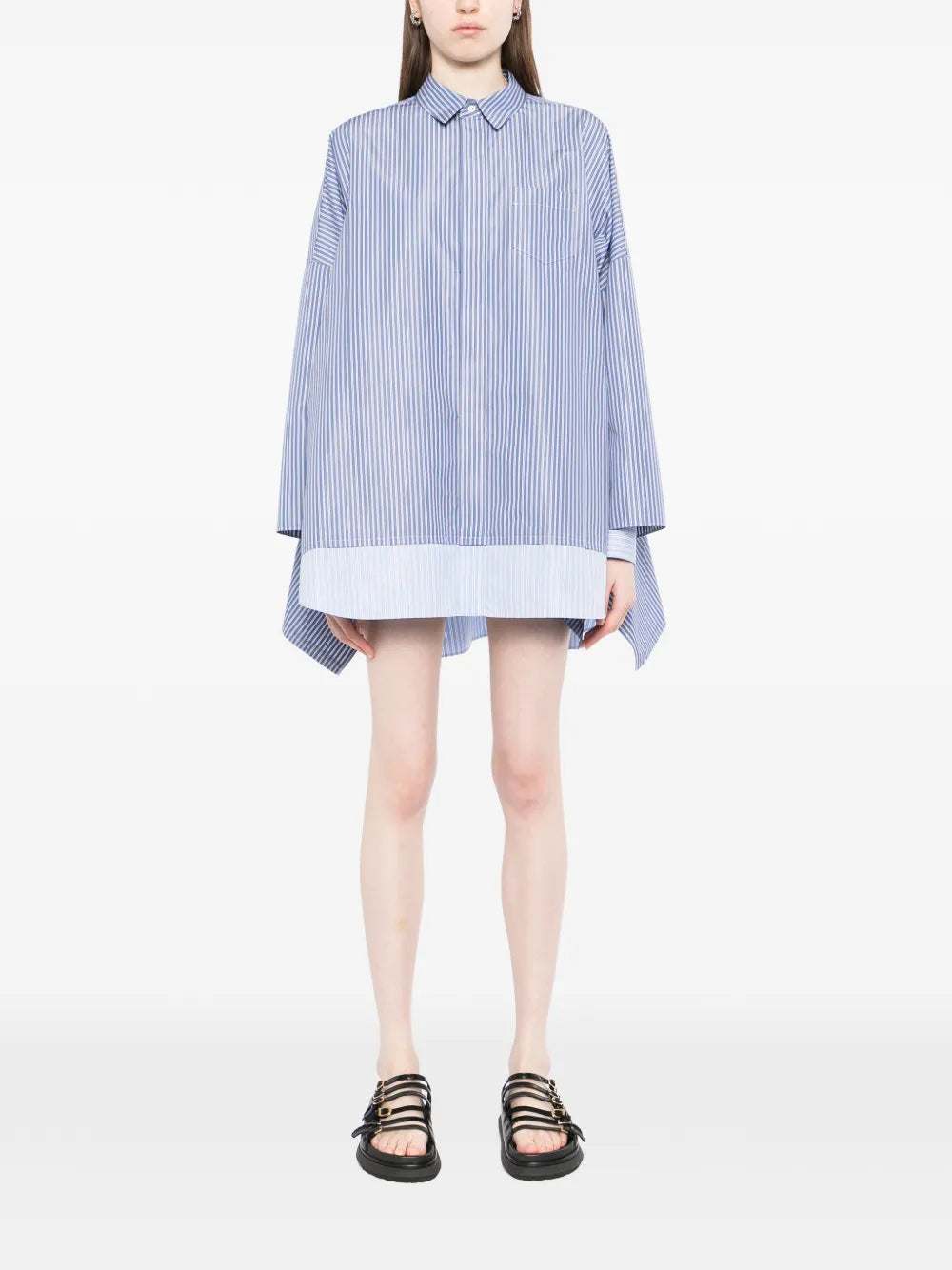 Sacai Striped Pocket Poplin Shirt