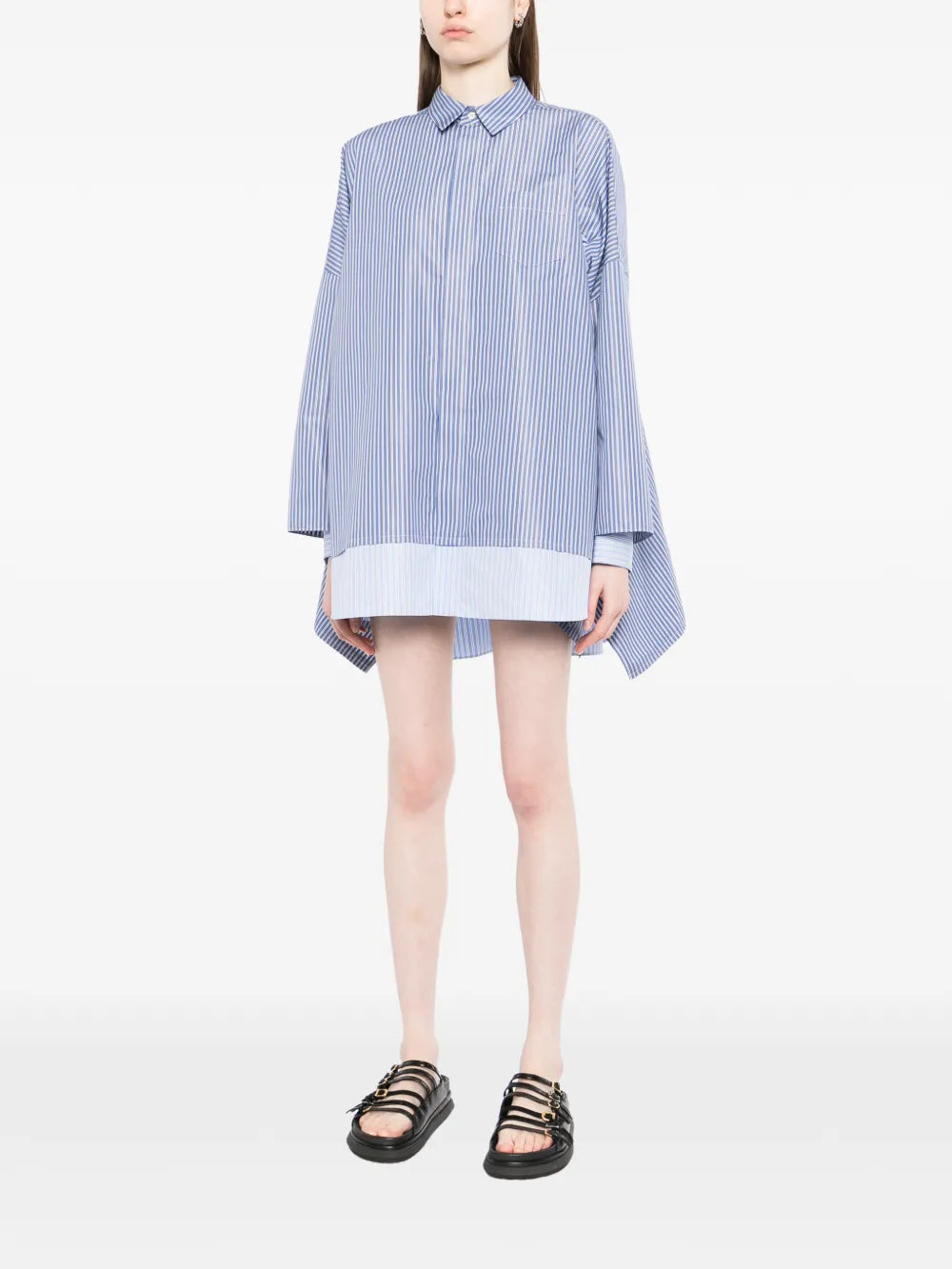 Sacai Striped Pocket Poplin Shirt