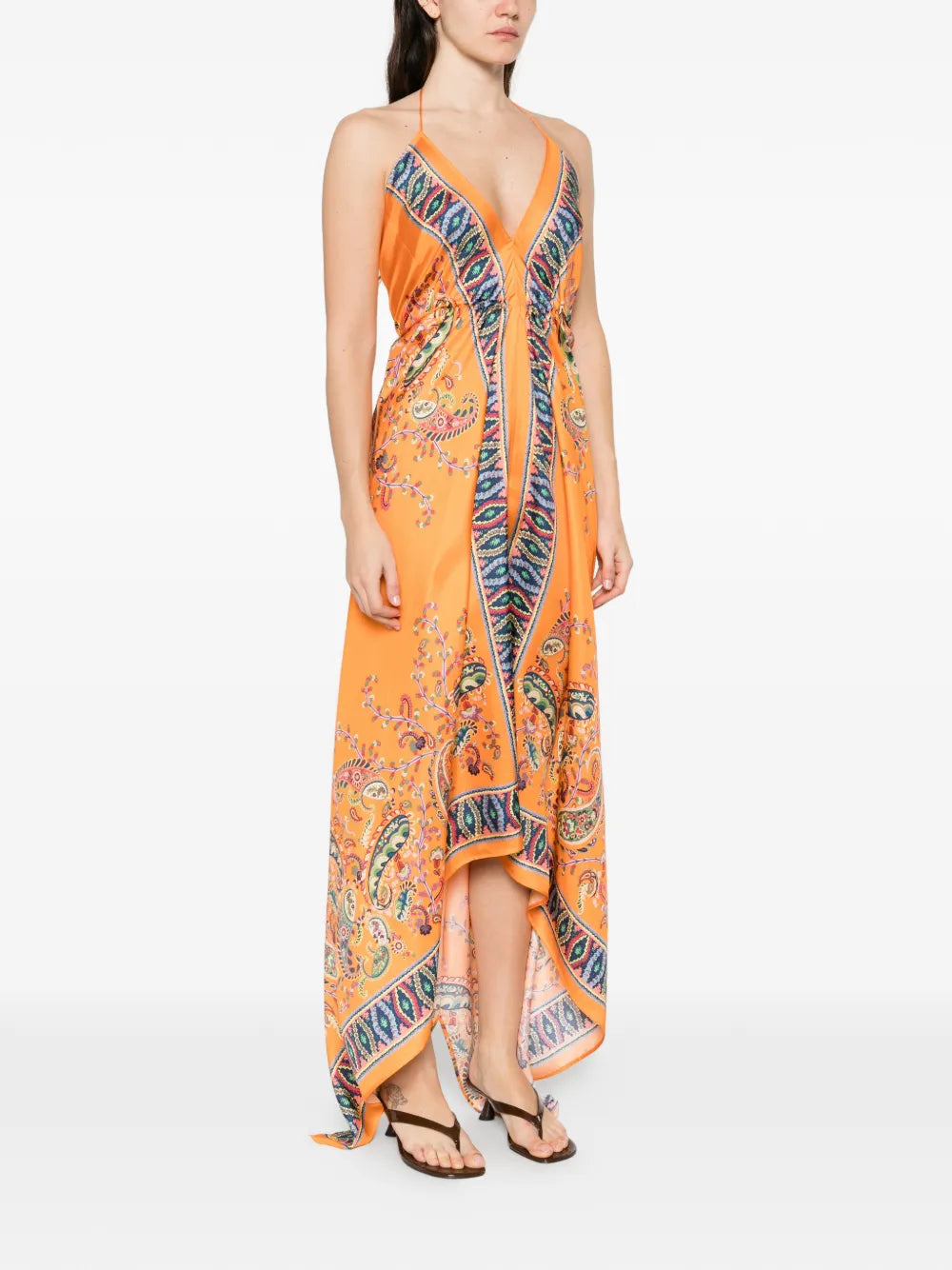 Etro Paisley Halter Midi Dress