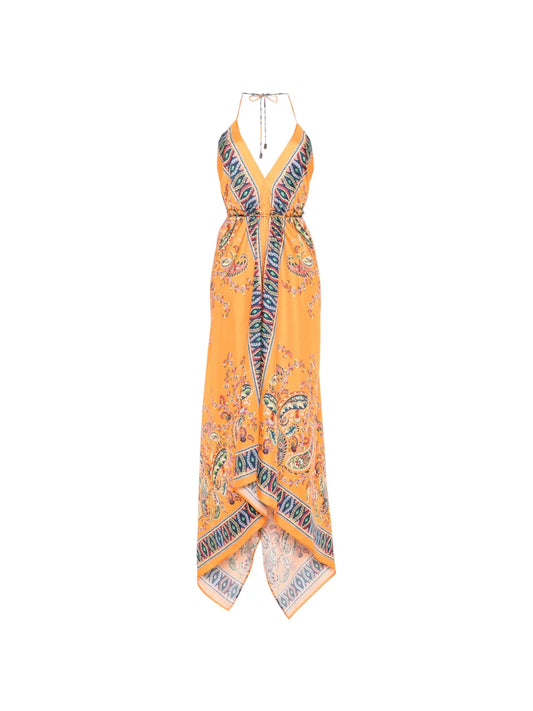 Etro Paisley Halter Midi Dress