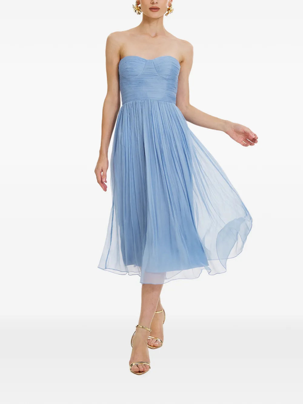 Framboise Marybella Silk Midi Dress