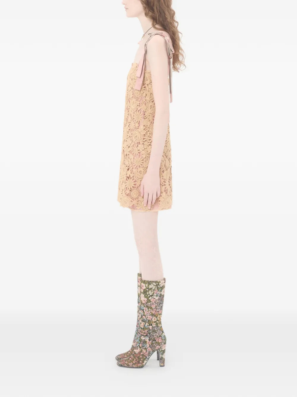 Valentino Garavani Guipure Straps Mini Dress