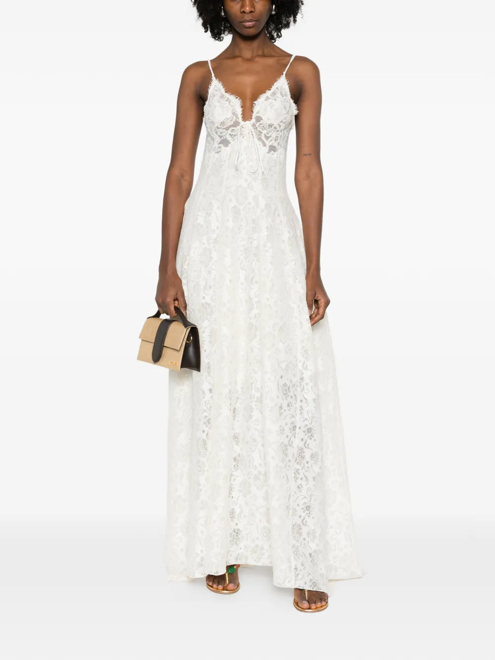 Ermanno Scervino V Neck Midi Dress