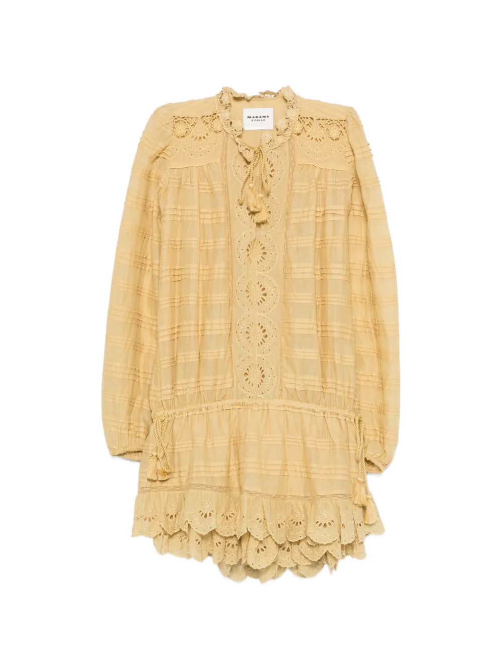 Marant Etoile Long Sleeve Ruffled Mini Dress
