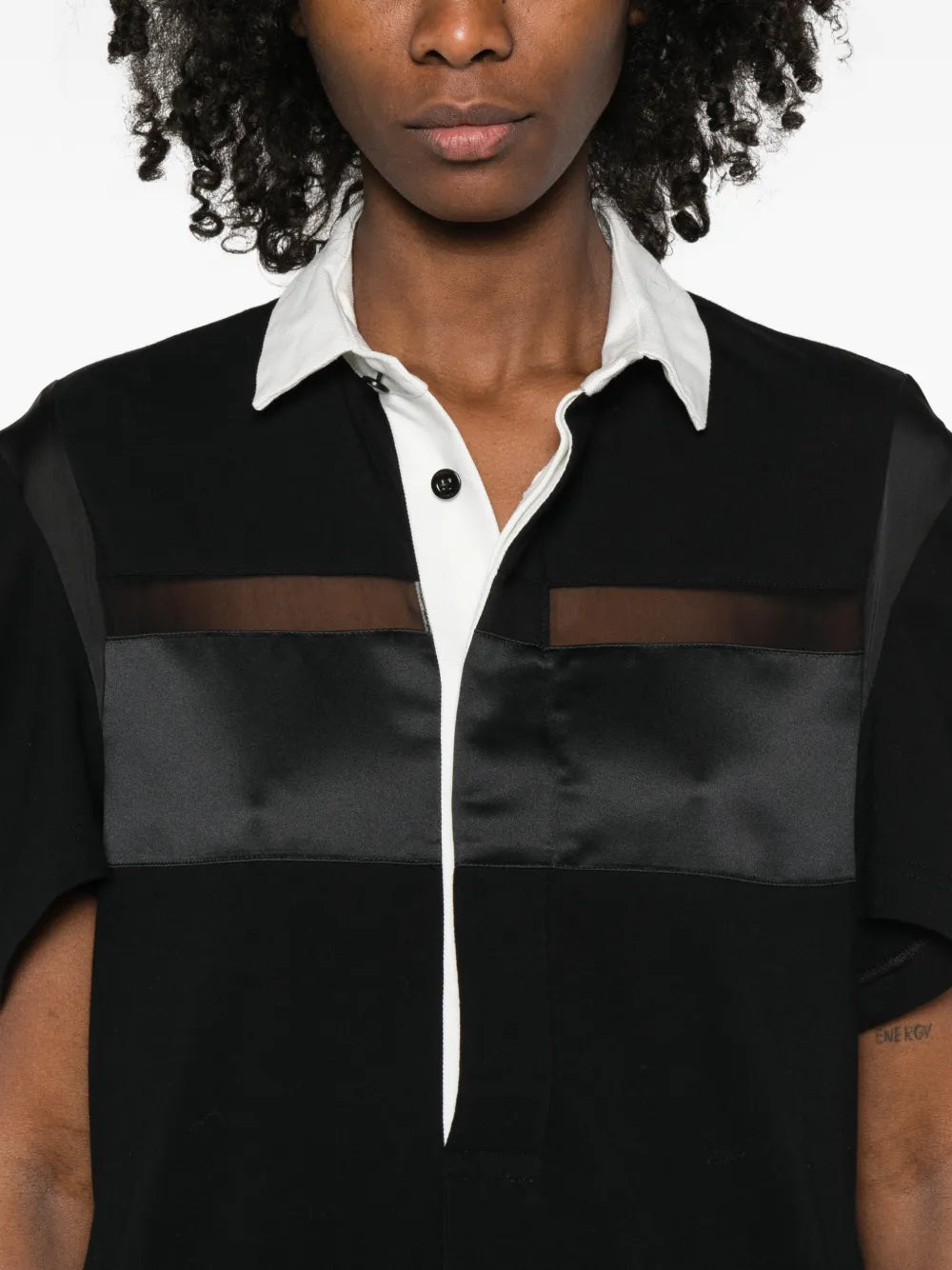 Sacai Polo Collar Midi Dress
