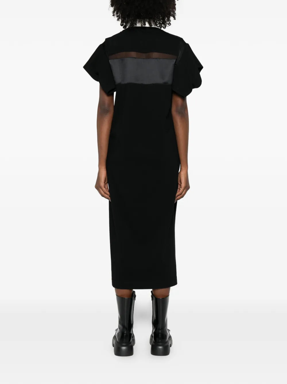 Sacai Polo Collar Midi Dress