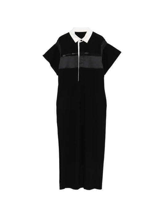 Sacai Polo Collar Midi Dress
