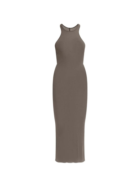 Rick Owens Ribbed Knit Racerback Midi Dress