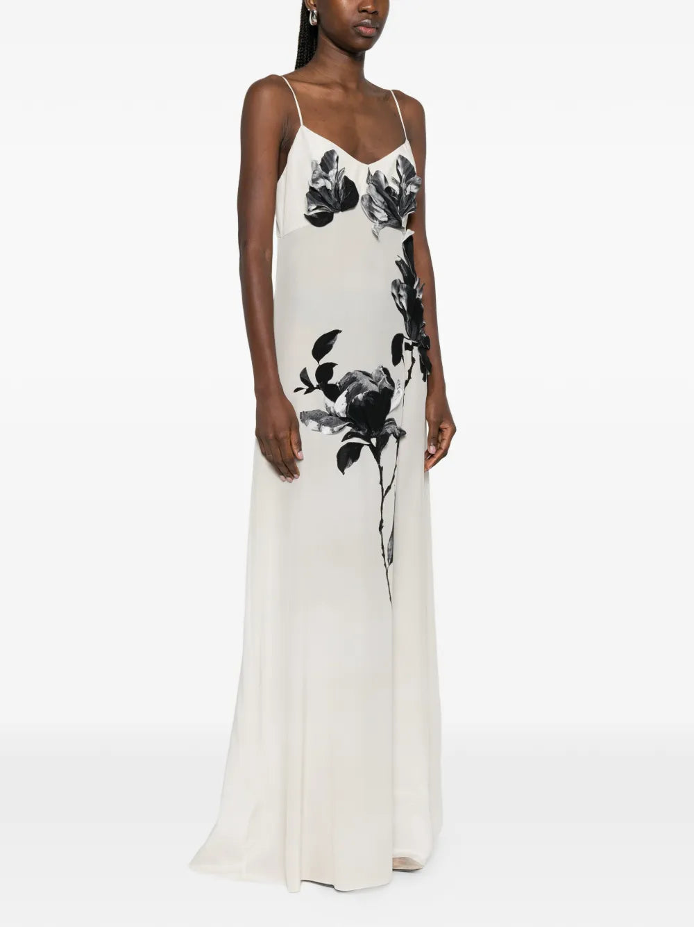 Ermanno Scervino Floral Silk Maxi Dress