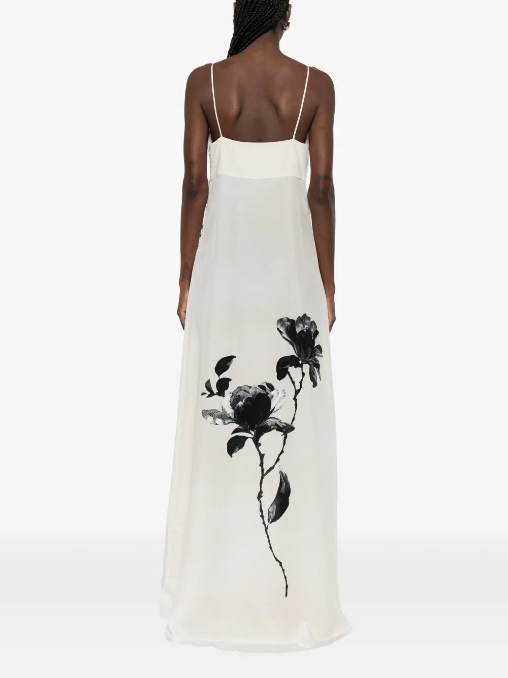 Ermanno Scervino Floral Silk Maxi Dress