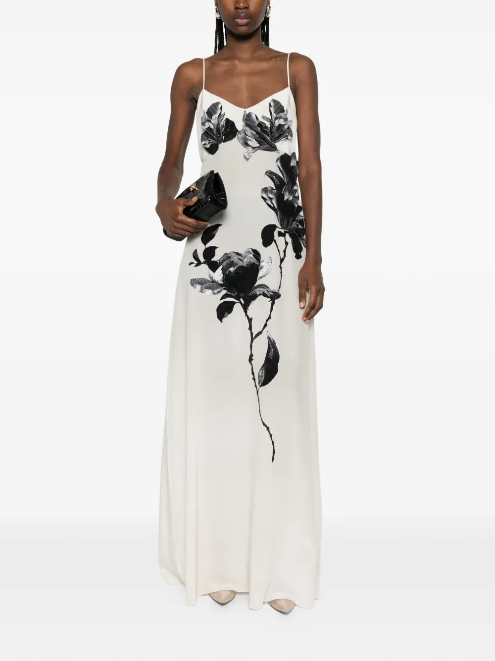 Ermanno Scervino Floral Silk Maxi Dress