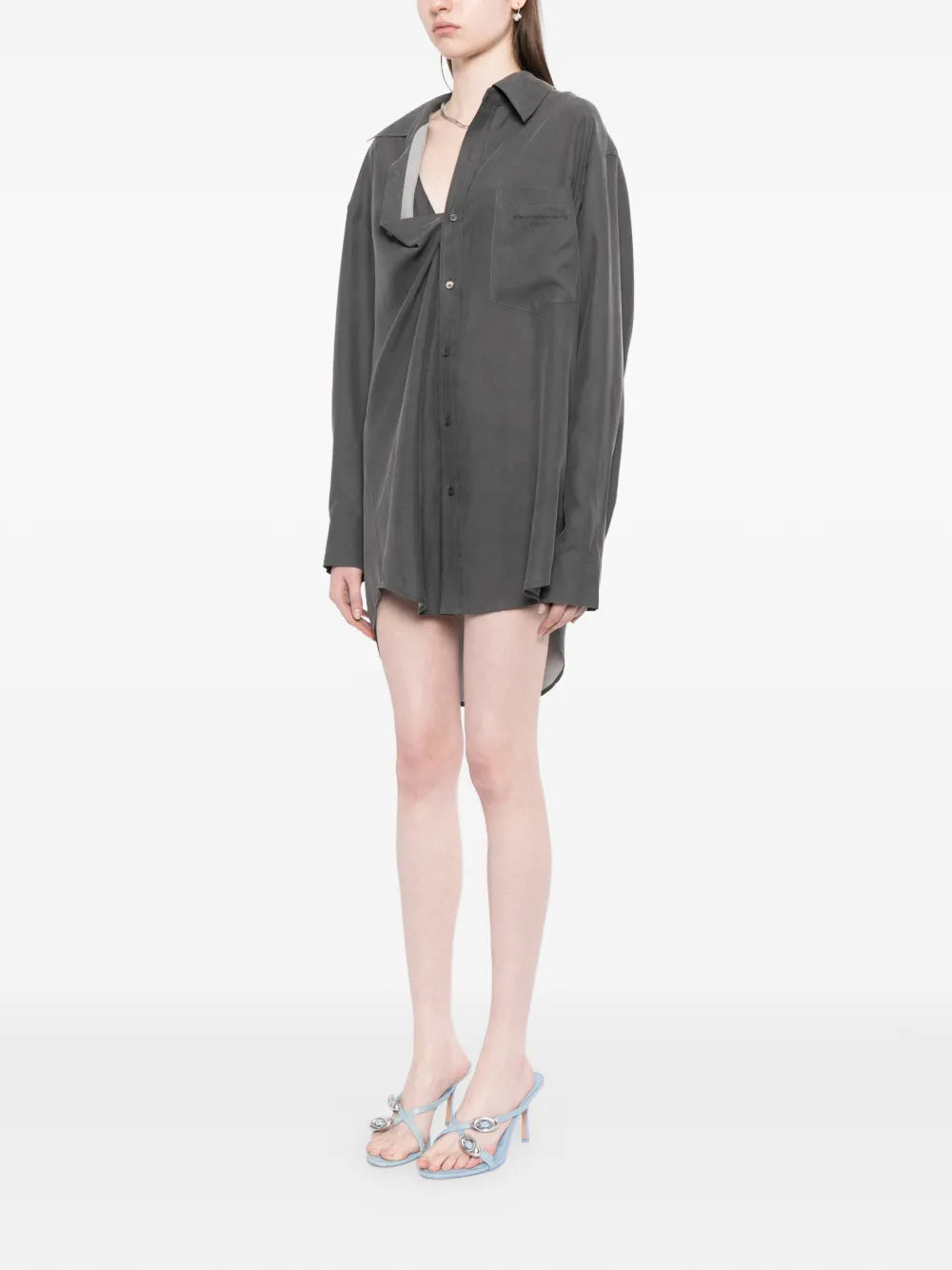 Alexander Wang Logo Print Shirt Dress