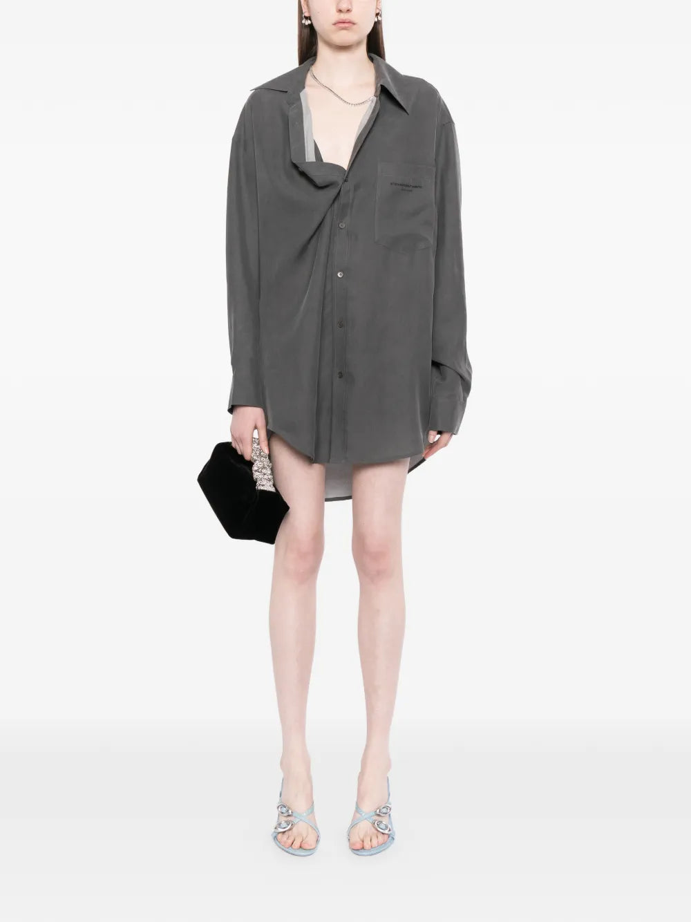 Alexander Wang Logo Print Shirt Dress