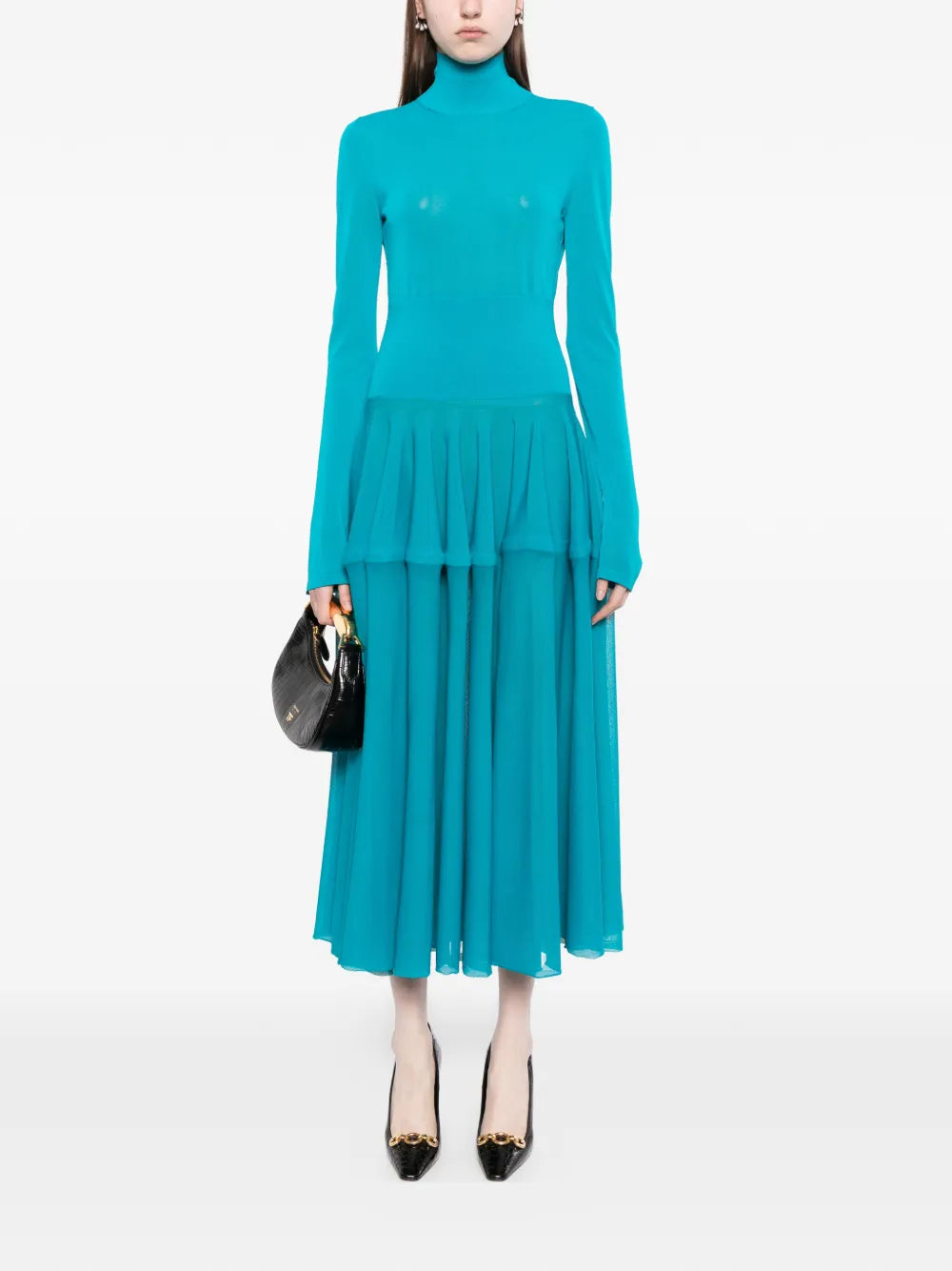 Alaia Peplum Maxi Dress